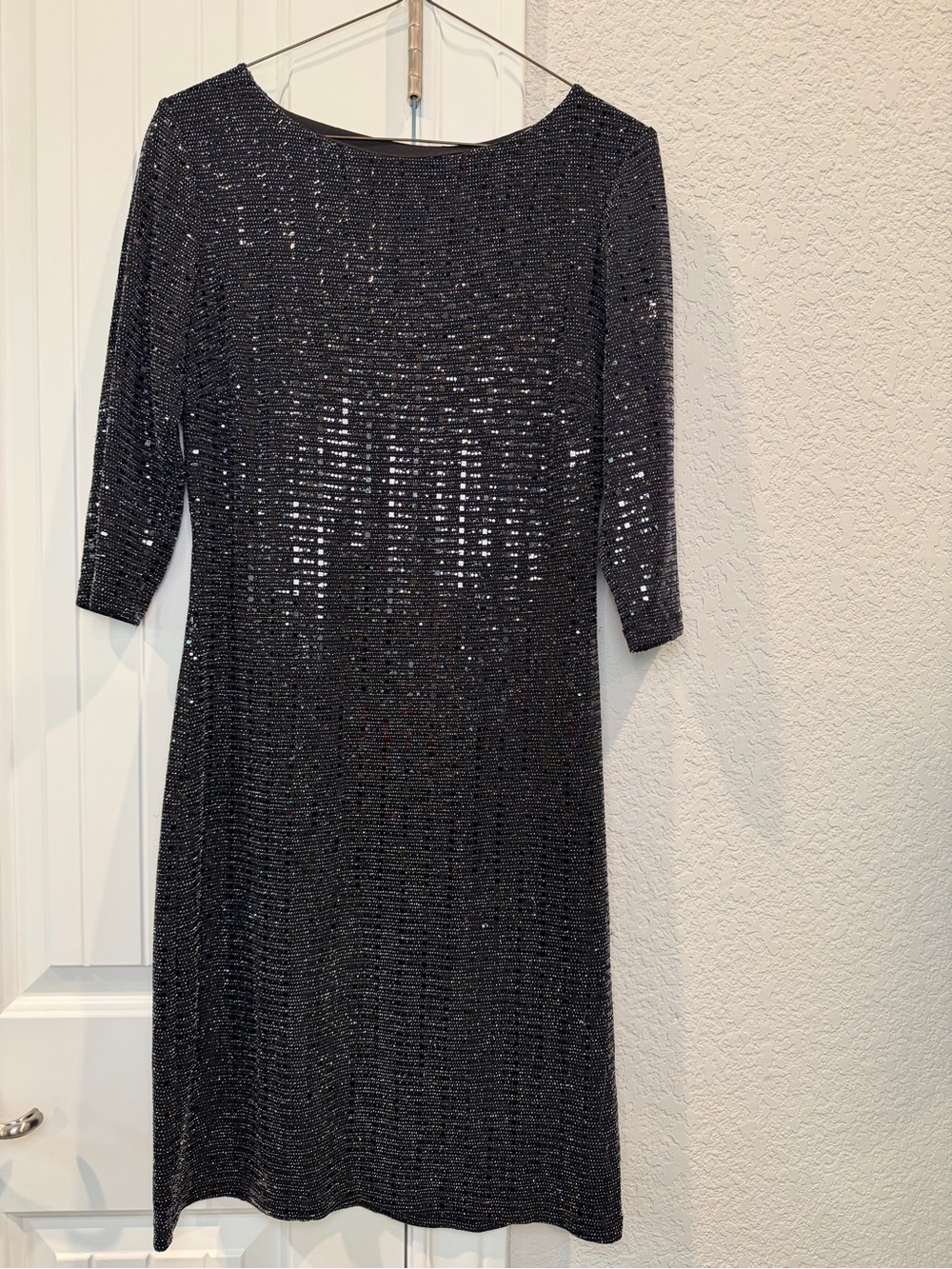 Enfocus Studio Black Sequin Long Sleeve Dress